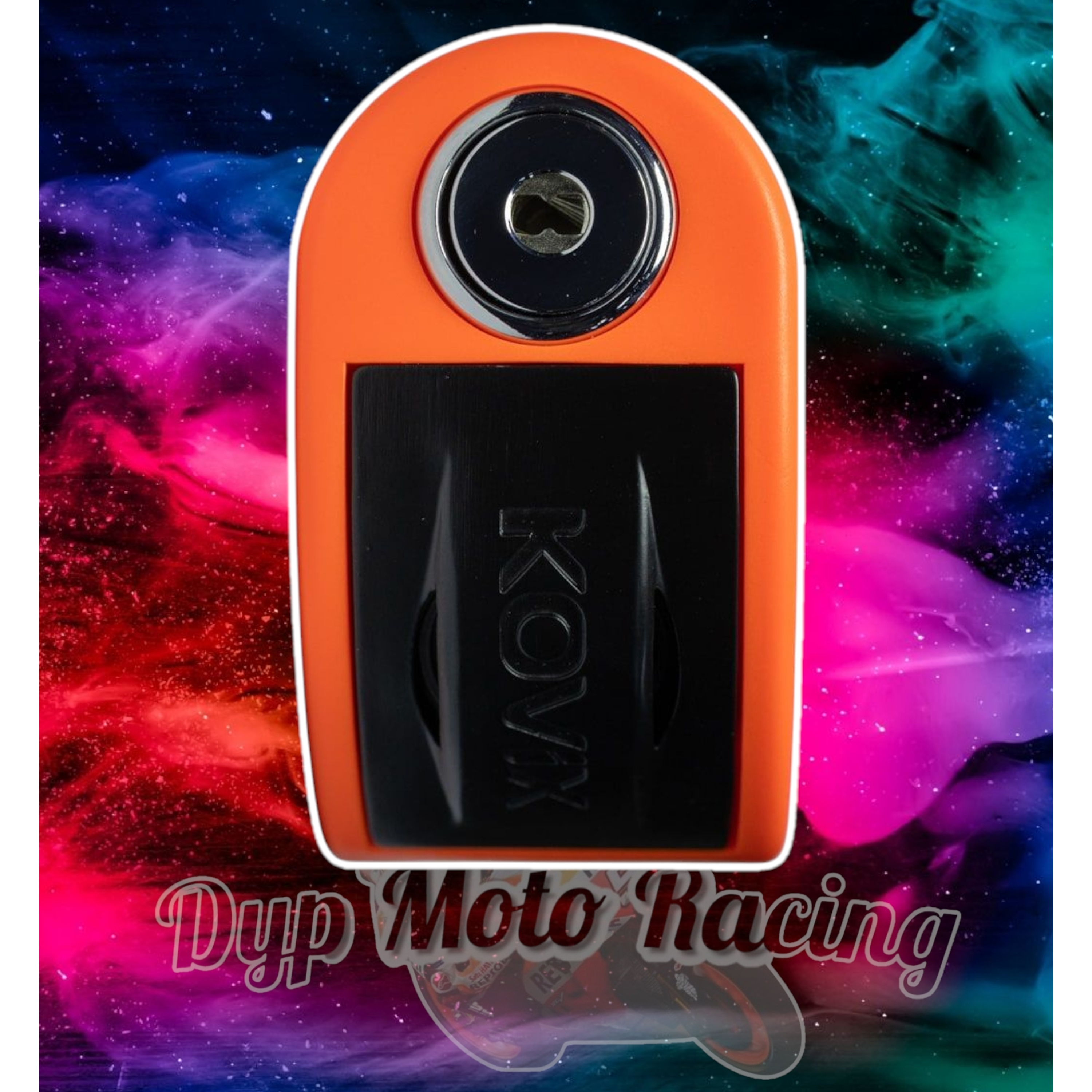 Candado Disco Moto Kovix Alarma 120db Kt6 6mm Color naranjo 2