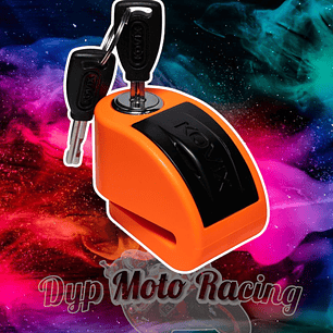Candado Disco Moto Kovix Alarma 120db Kt6 6mm Color naranjo