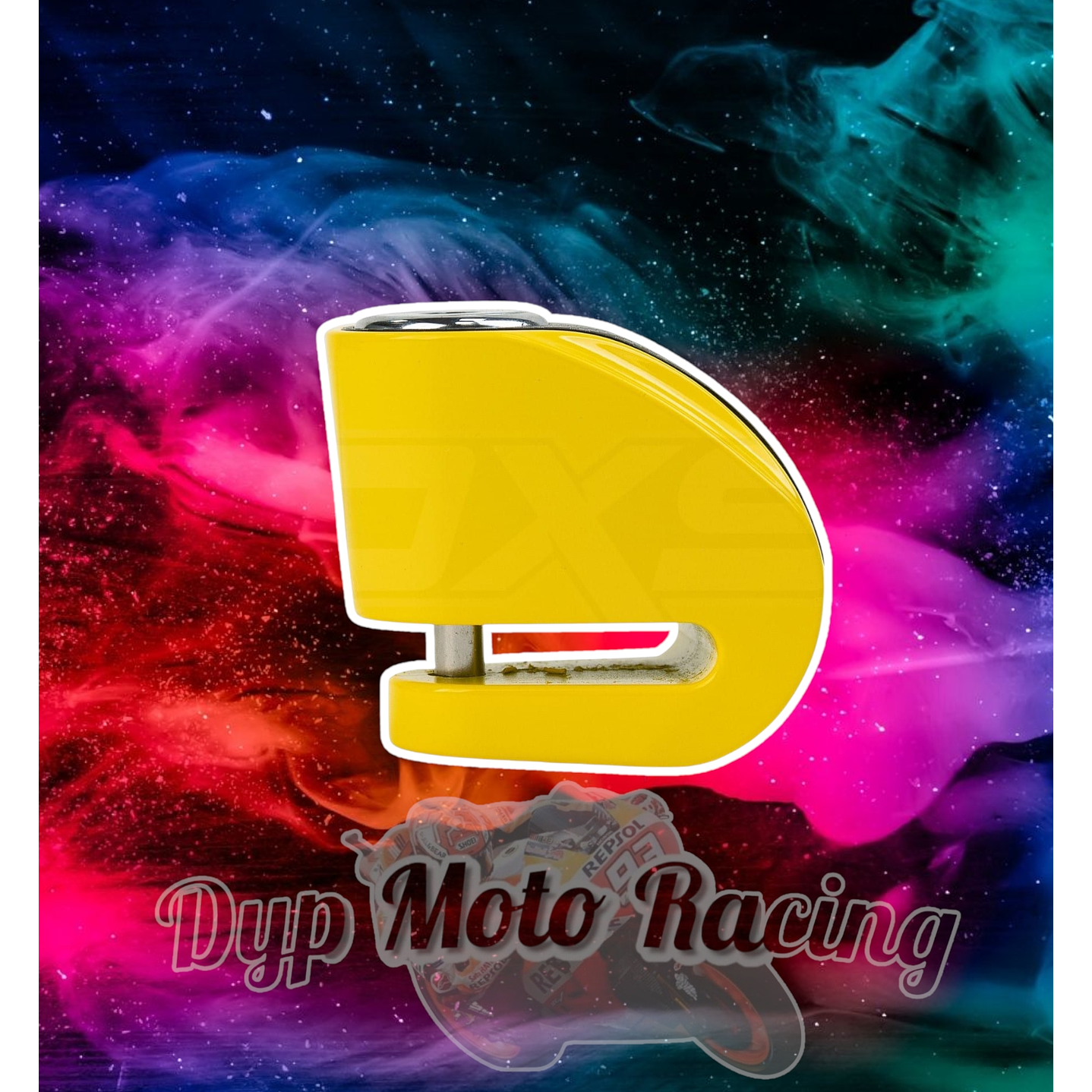 Candado Disco Moto Kovix Knn1 amarillo Pin 6mm Aleacion Acero 4