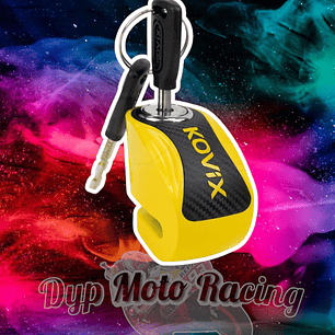 Candado Disco Moto Kovix Knn1 amarillo Pin 6mm Aleacion Acero