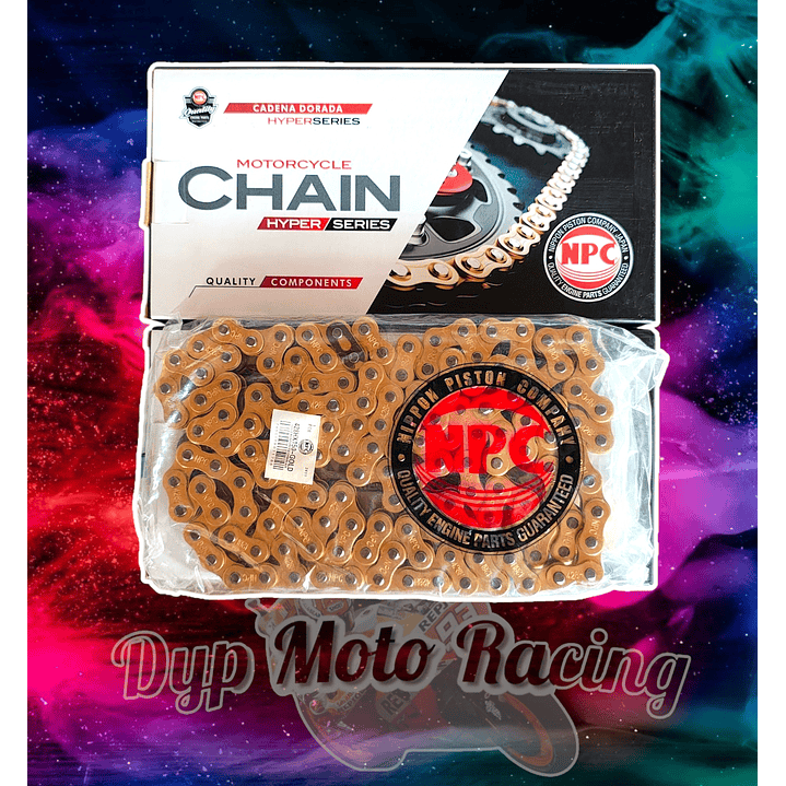 Cadena 428 x 150 reforzada dorada npc japon 1