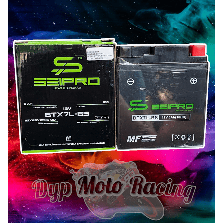 batería ytx7l Yamaha Fz25 R3 Cb190r Cbr250 Tnt 250