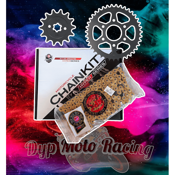 Kit de transmisión bajaj pulsar ns200 dorado 