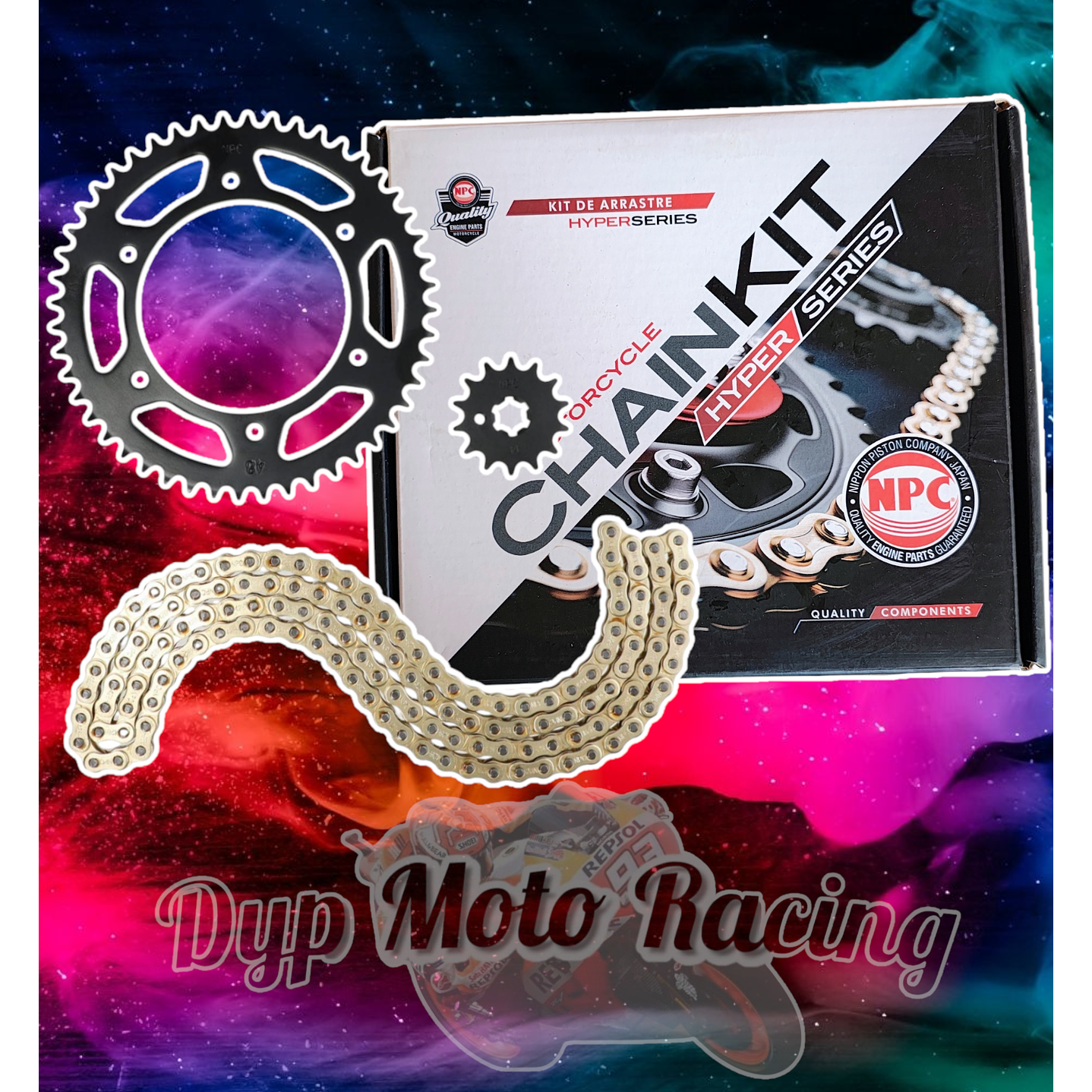 Kit de transmisión Yamaha R15 V3 dorado 