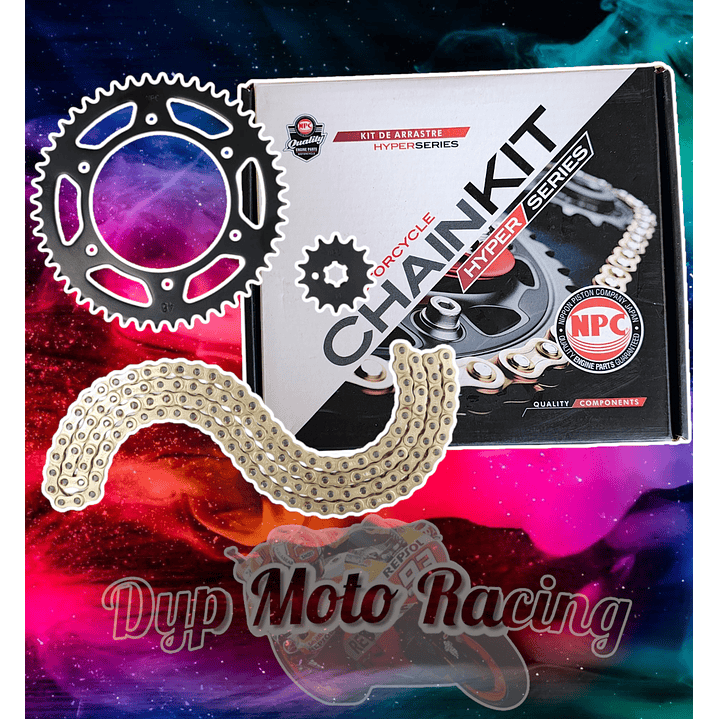 Kit de transmisión Yamaha R15 V3 dorado 