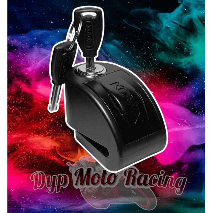 Candado Disco Moto Kovix Alarmal 120db Kt6 6mm Color negro 1