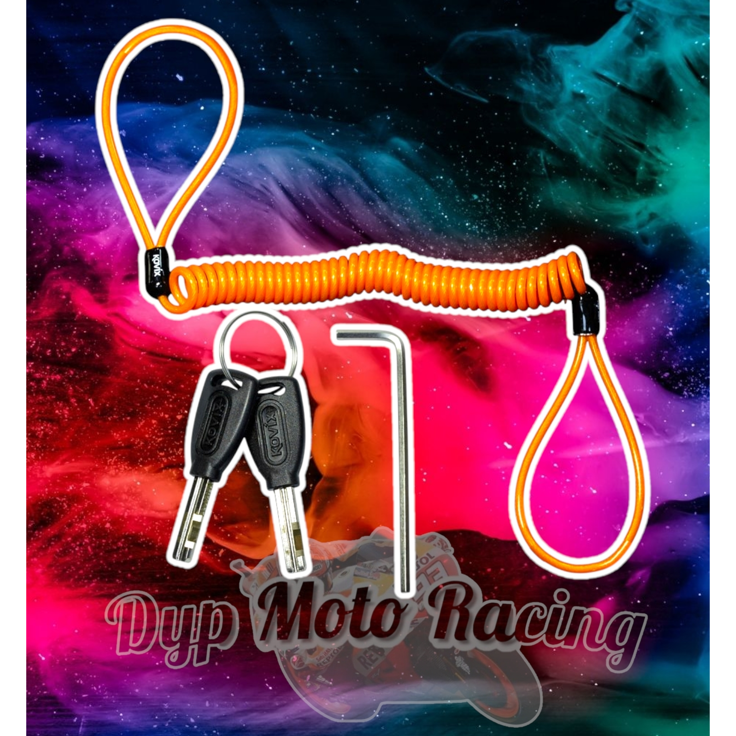 Candado Disco Moto Kovix Alarmal 120db Kt6 6mm Color negro 3