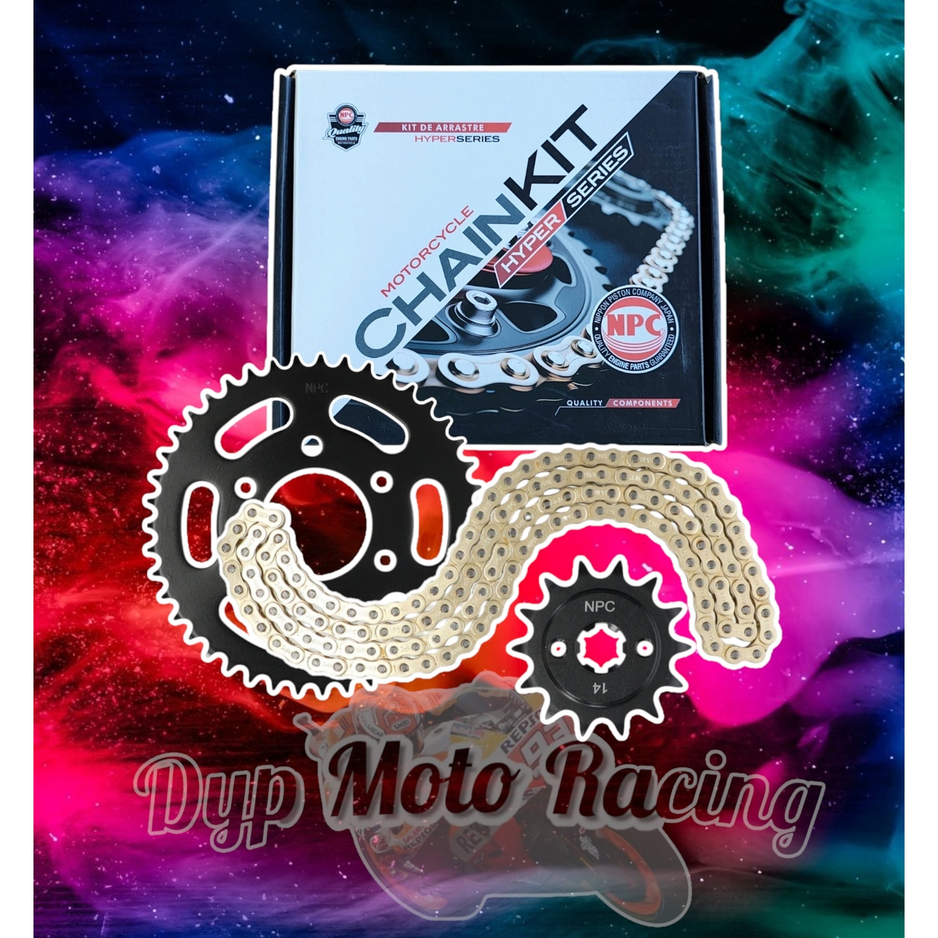 KIT TRANSMISION BENELLI TNT 150 FI NPC DORADO