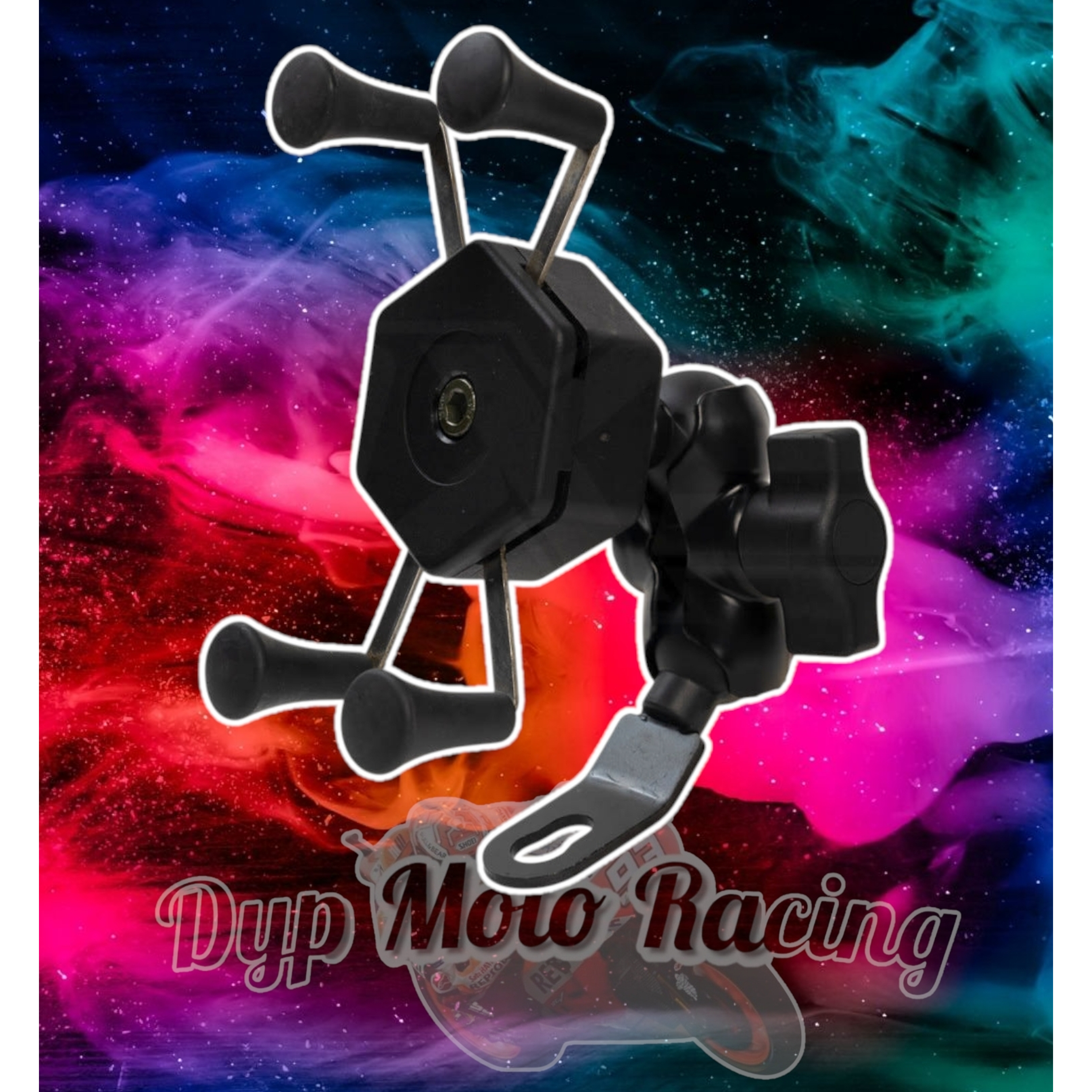 Soporte celular tipo araña para espejo moto 1