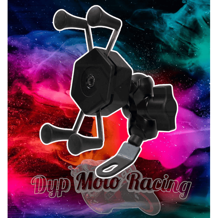 Soporte celular tipo araña para espejo moto 1