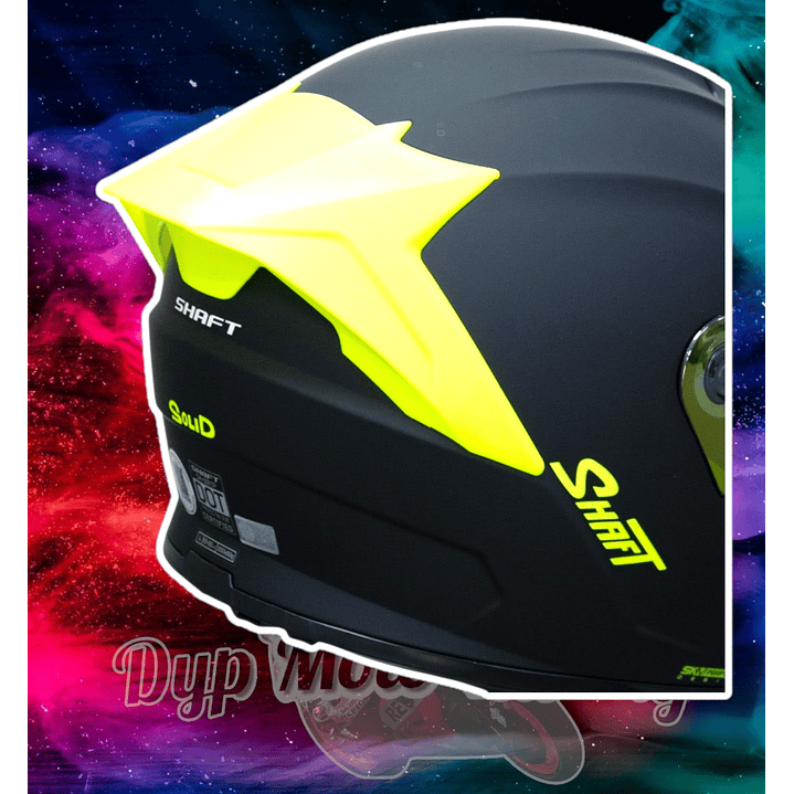 Casco Moto Shaft 502sp Integral Norma Dot Compatible Pinlock Color Amarillo Diseño Solid Ng Neon Yellow 6
