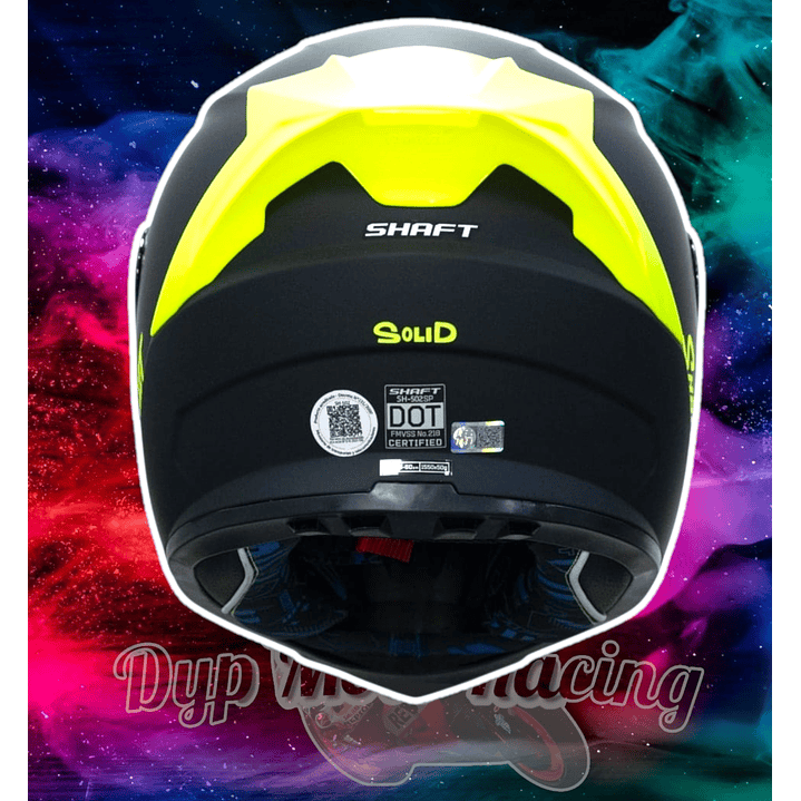 Casco Moto Shaft 502sp Integral Norma Dot Compatible Pinlock Color Amarillo Diseño Solid Ng Neon Yellow 8