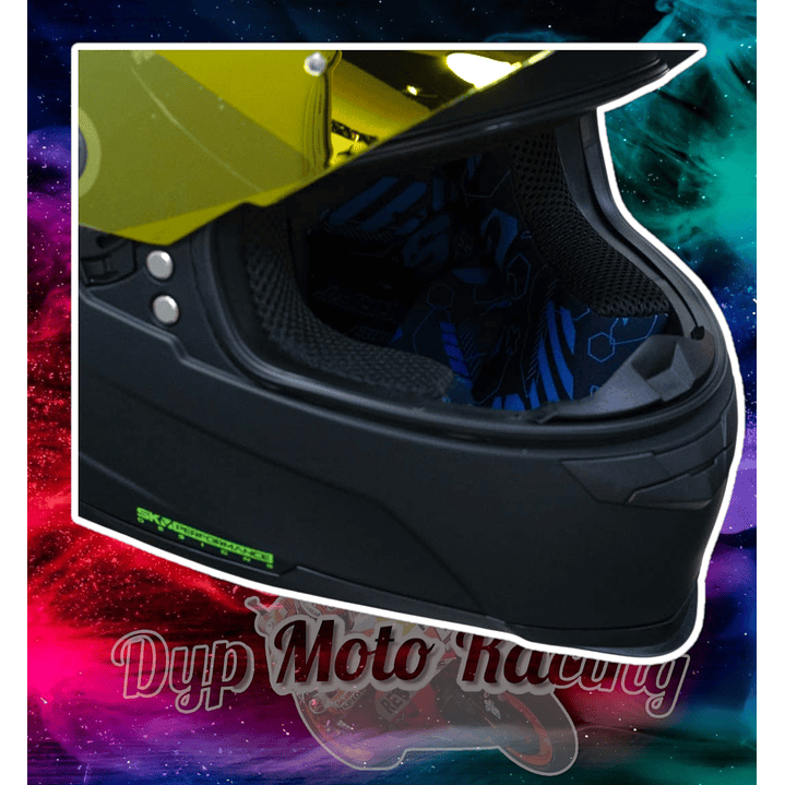 Casco Moto Shaft 502sp Integral Norma Dot Compatible Pinlock Color Amarillo Diseño Solid Ng Neon Yellow 10