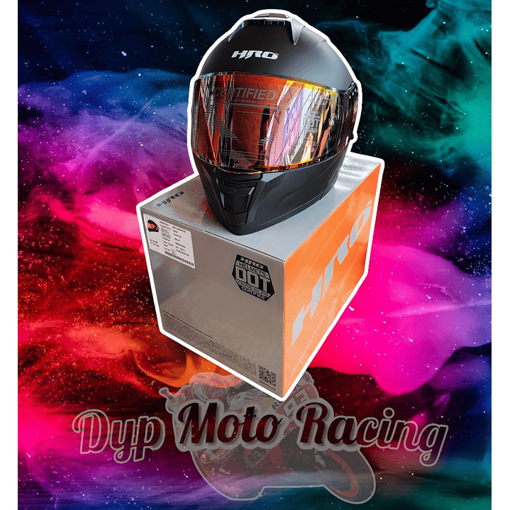 Casco moto hro 3480dv solid ng rj mate abatible con sun visor 6