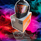 Casco moto hro 3480dv solid ng rj mate abatible con sun visor - Miniatura 6