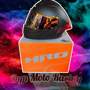 Casco moto hro 3480dv solid ng rj mate abatible con sun visor