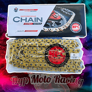 Cadena 525 x 120 reforzada con oring dorada npc japon 