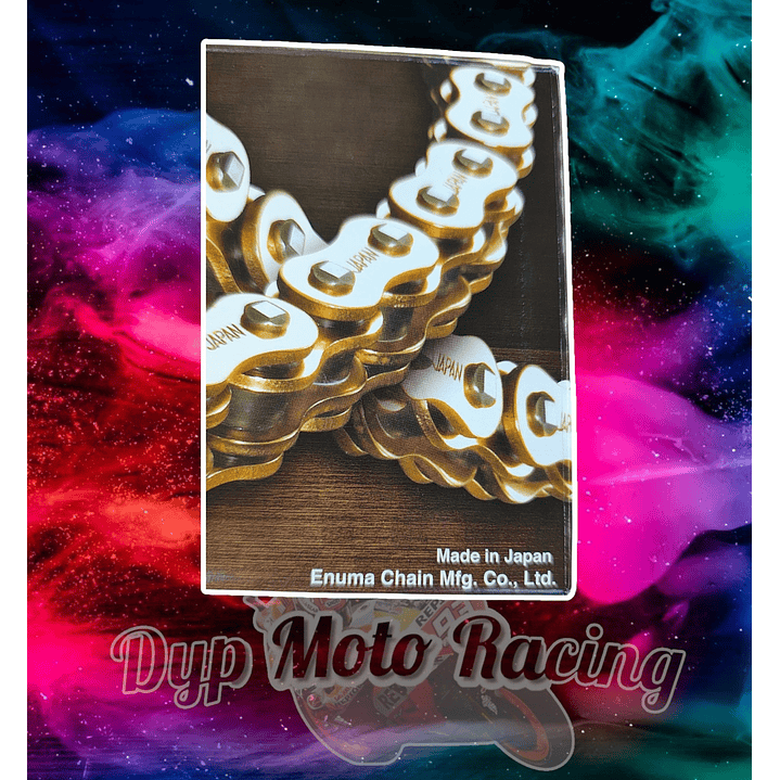 Cadena 525 x 120 EK CHAIN japonesa qx ring remache dorada  2