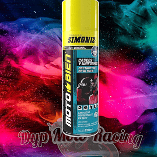 Limpiador desinfectante en seco para casco y equipo de moto simoniz motobien 220ml