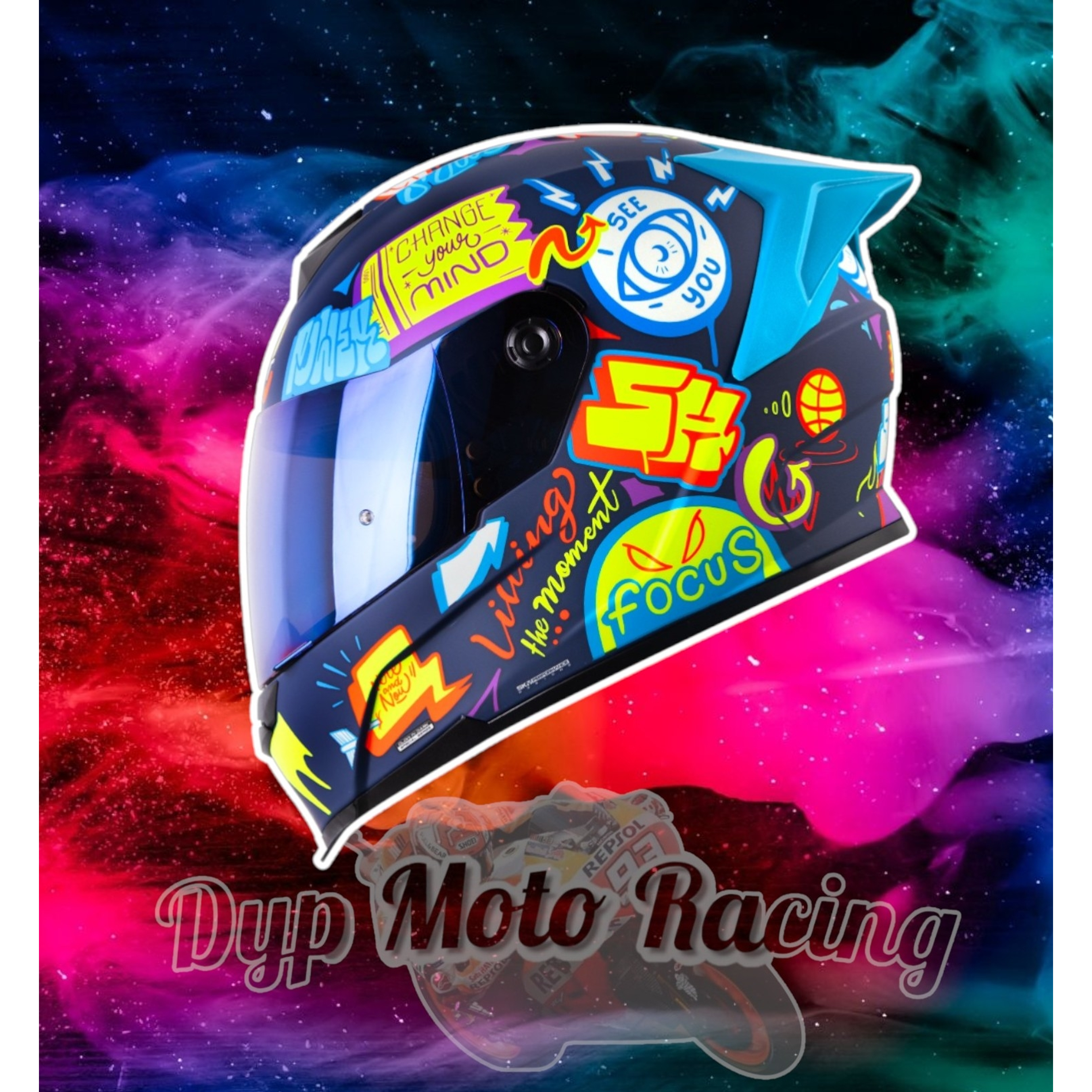 Casco Moto Shaft 502sp Beat Integral Normal Dot Acreditado Dark blue / Beat / Mate 1