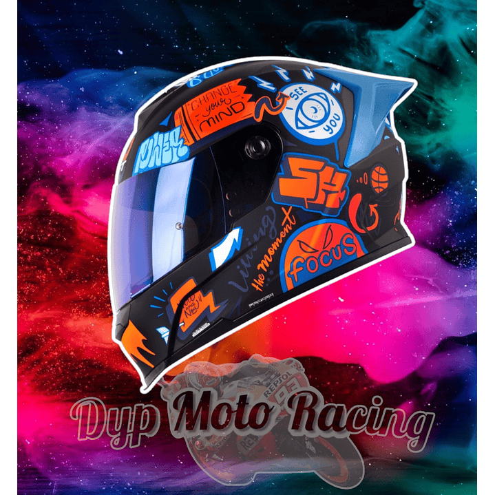 Casco Moto Shaft 502sp Beat Integral Normal Dot Acreditado Black Neón orange / Beat / Mate 1