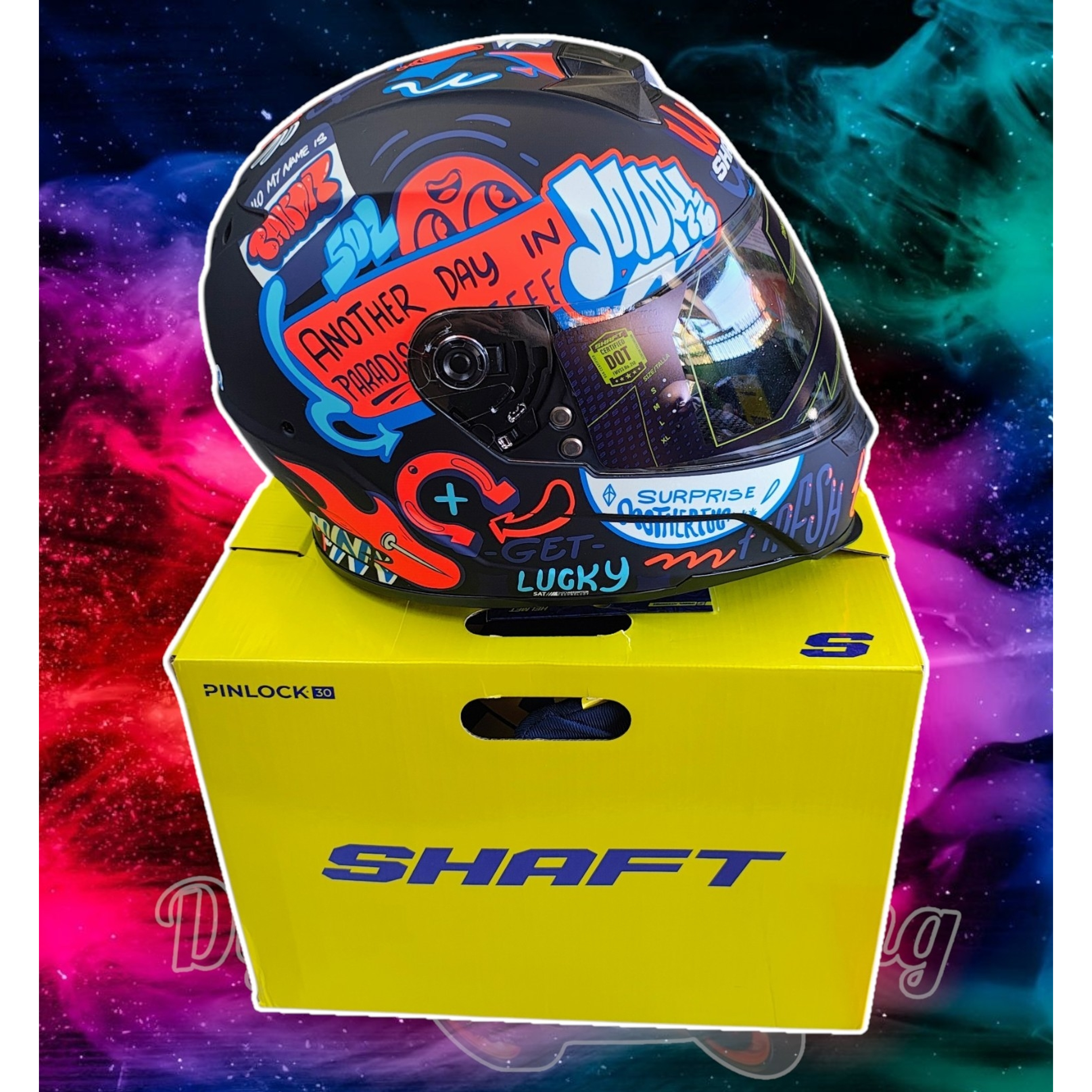 Casco Moto Shaft 502sp Beat Integral Normal Dot Acreditado Black Neón orange / Beat / Mate 4