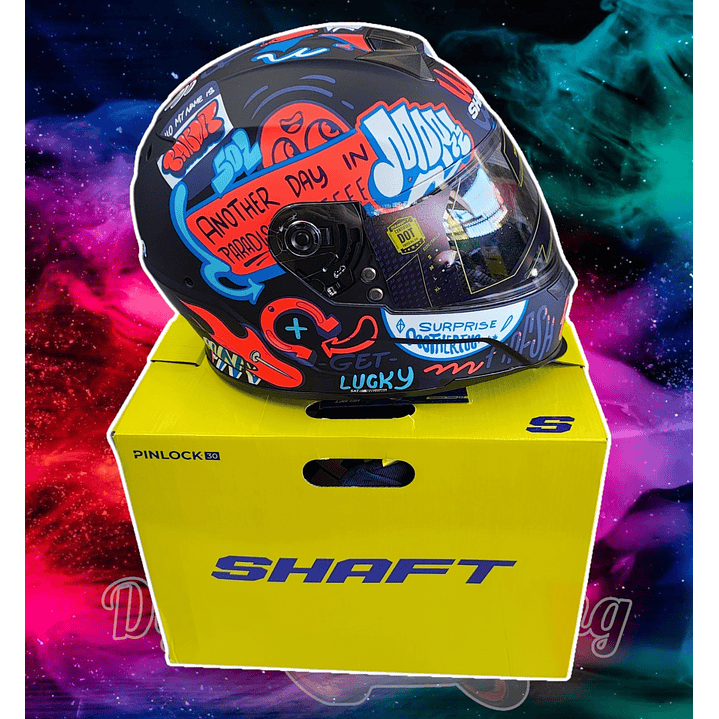 Casco Moto Shaft 502sp Beat Integral Normal Dot Acreditado Black Neón orange / Beat / Mate 4