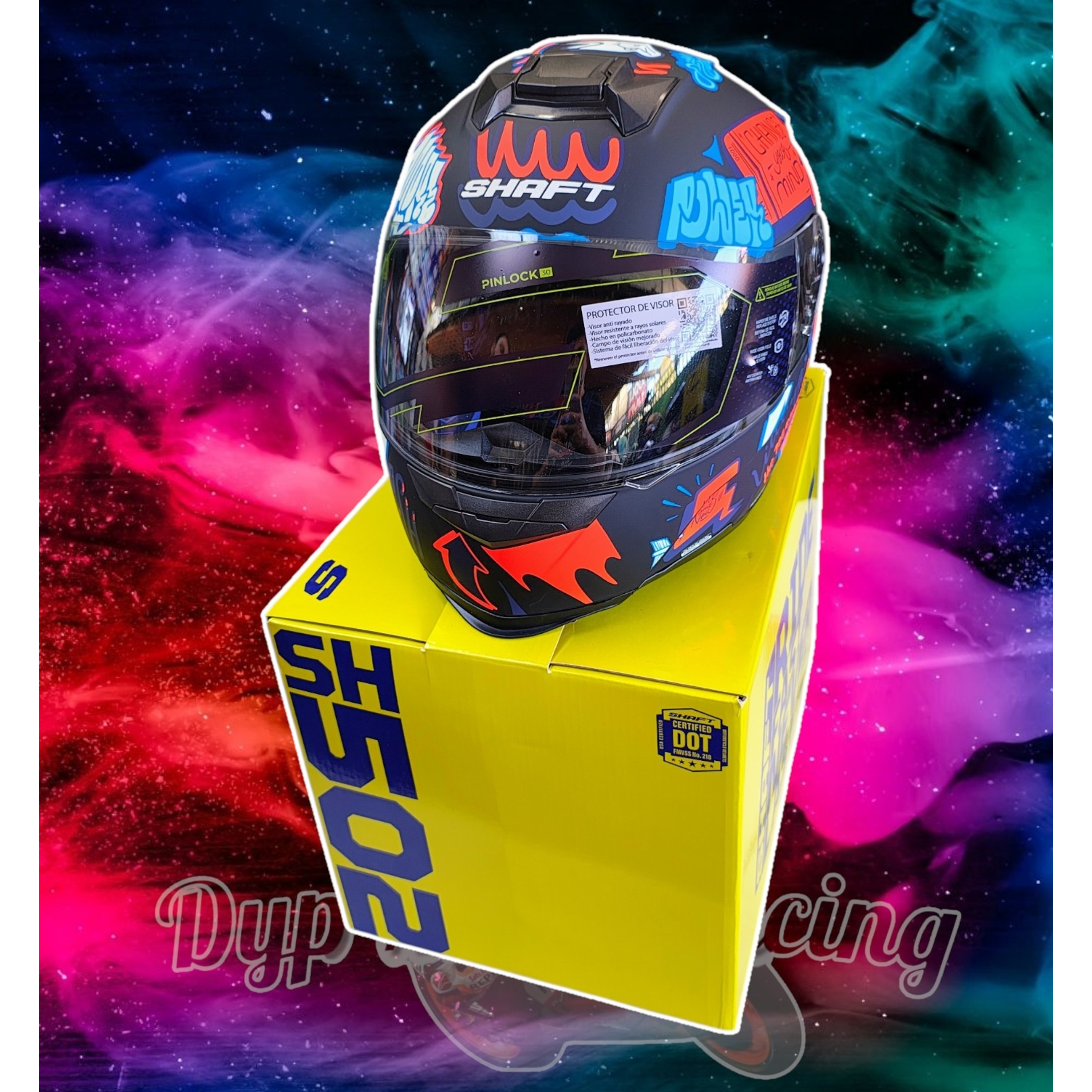 Casco Moto Shaft 502sp Beat Integral Normal Dot Acreditado Black Neón orange / Beat / Mate 5