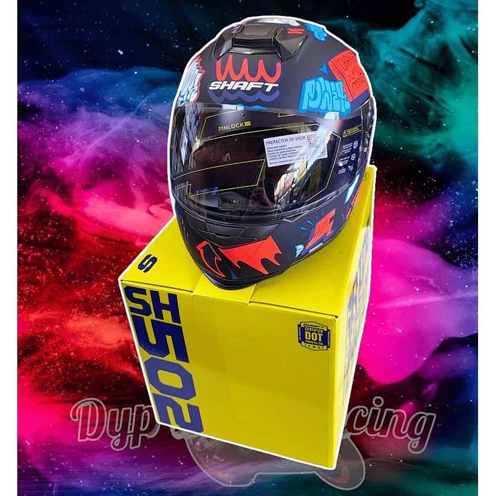 Casco Moto Shaft 502sp Beat Integral Normal Dot Acreditado Black Neón orange / Beat / Mate 5