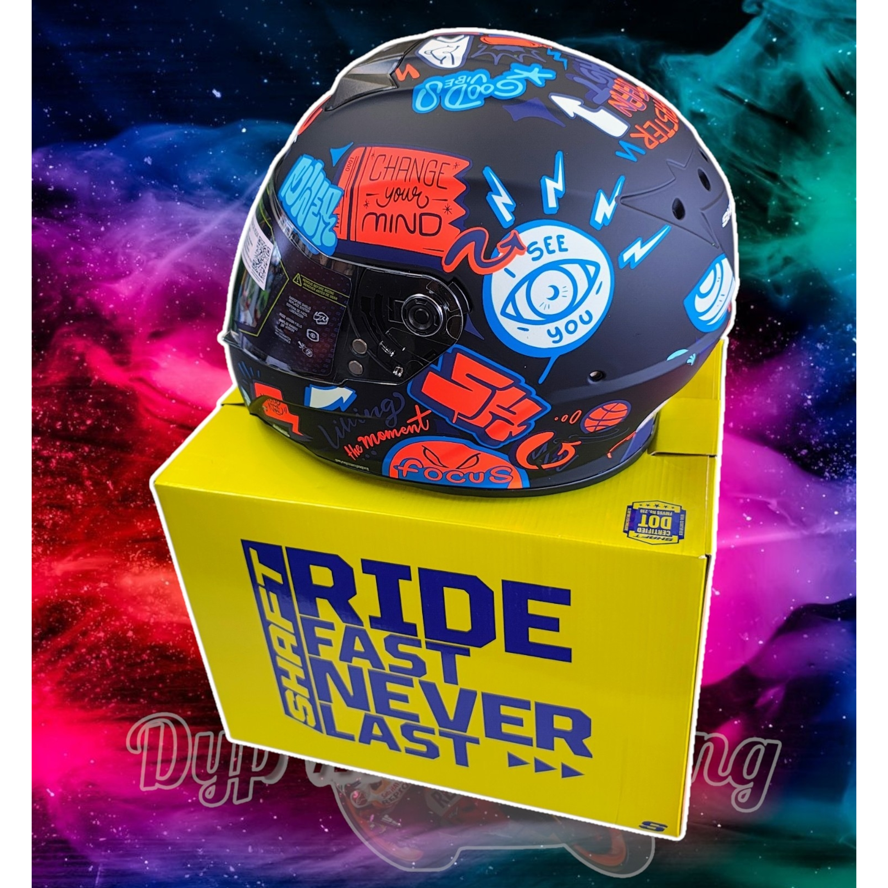 Casco Moto Shaft 502sp Beat Integral Normal Dot Acreditado Black Neón orange / Beat / Mate 6