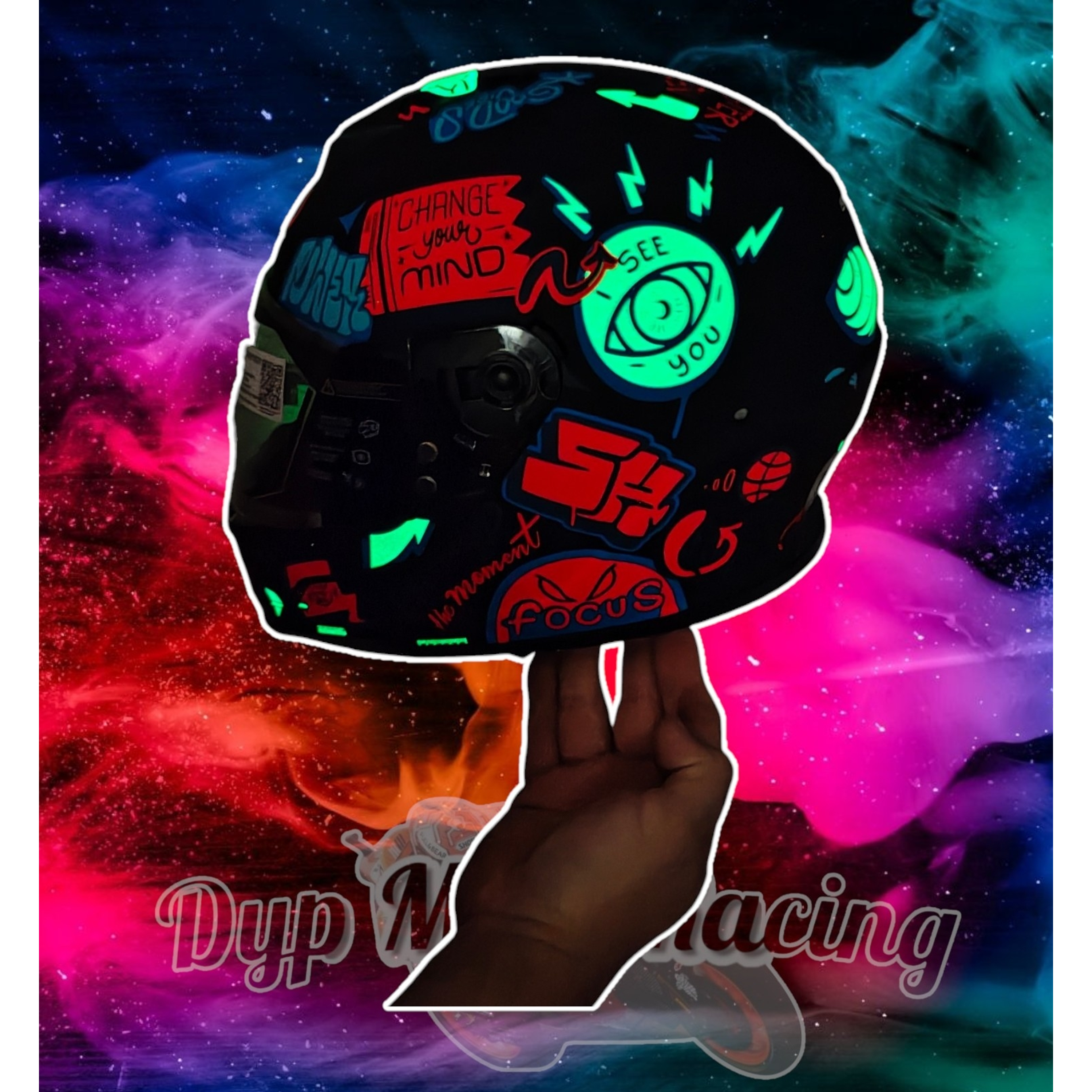 Casco Moto Shaft 502sp Beat Integral Normal Dot Acreditado Black Neón orange / Beat / Mate 8