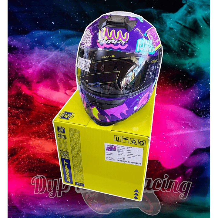 Casco Moto Shaft 502sp Beat Integral Normal Dot Mujer Purple / Beat / Brillante 5