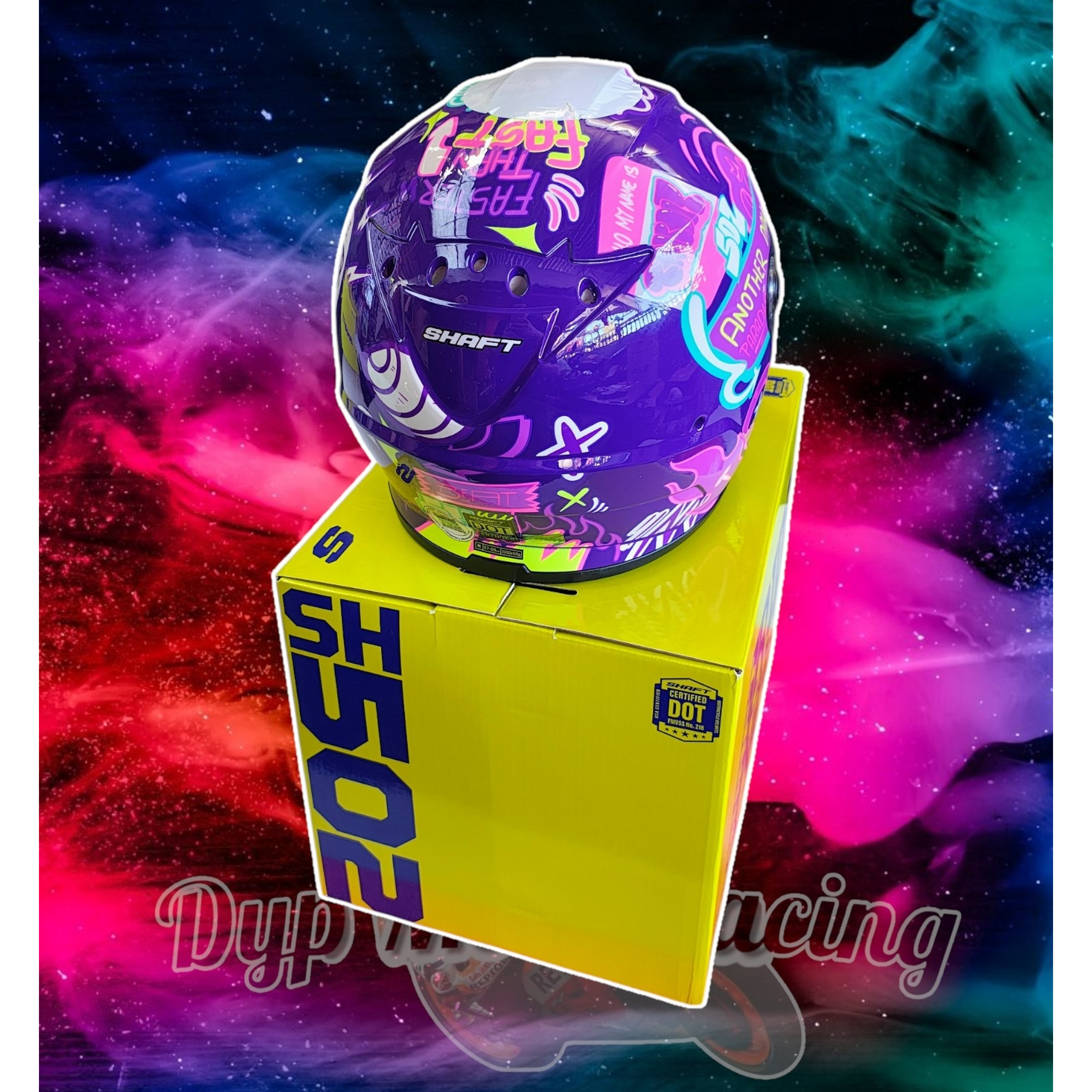 Casco Moto Shaft 502sp Beat Integral Normal Dot Mujer Purple / Beat / Brillante 6