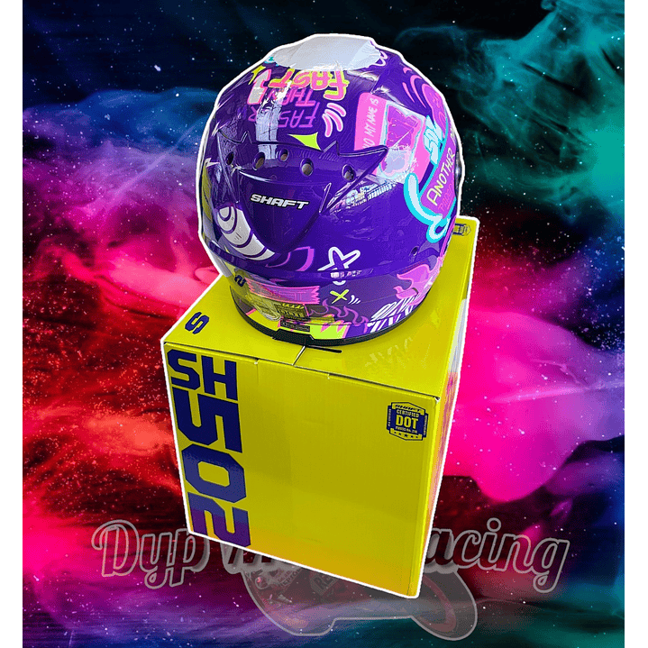 Casco Moto Shaft 502sp Beat Integral Normal Dot Mujer Purple / Beat / Brillante 6