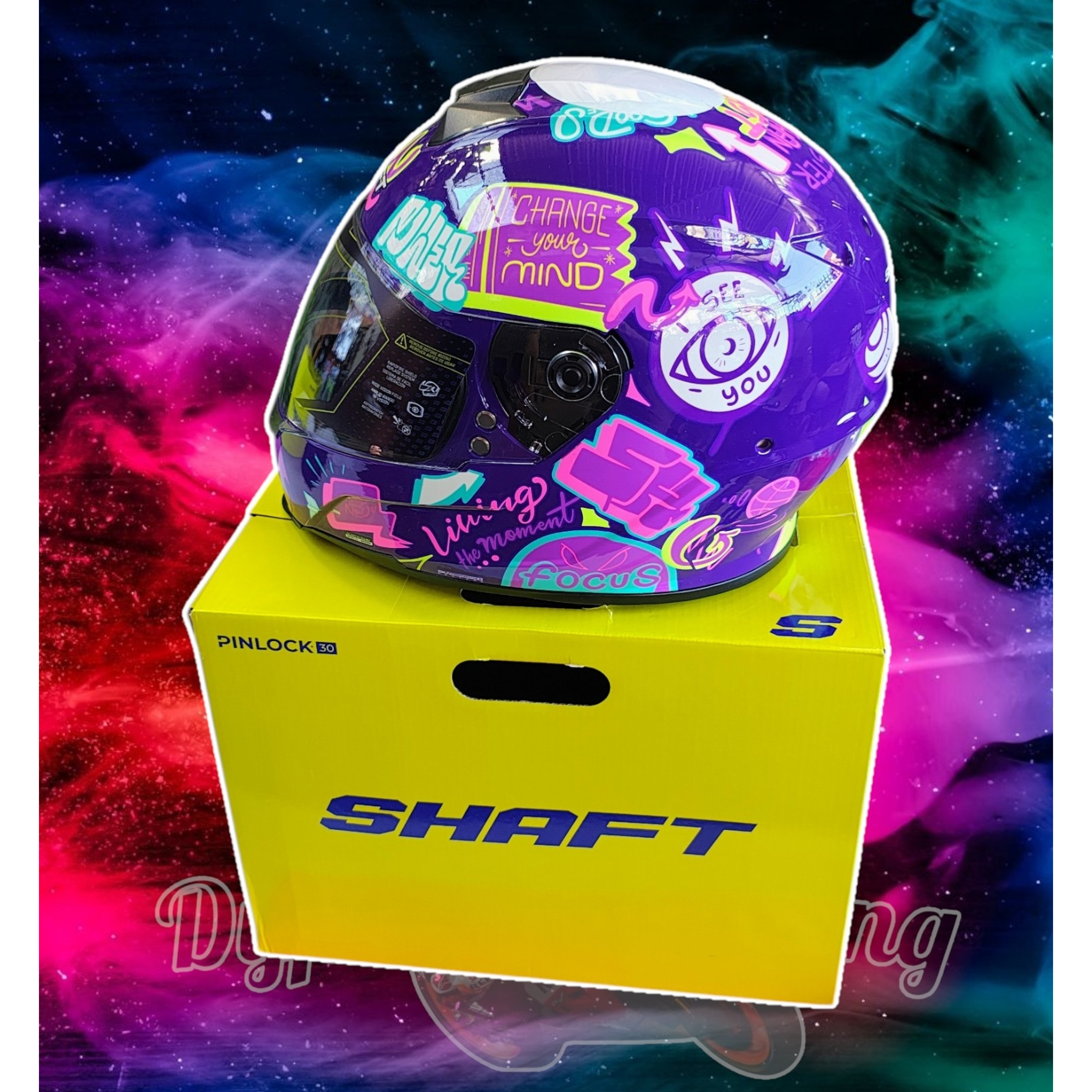 Casco Moto Shaft 502sp Beat Integral Normal Dot Mujer Purple / Beat / Brillante 7