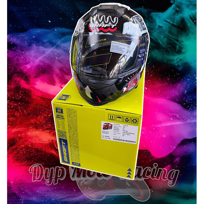 Casco Moto Shaft 502sp Beat Integral Normal Dot Acreditado Dark gray / Beat / Brillante 4