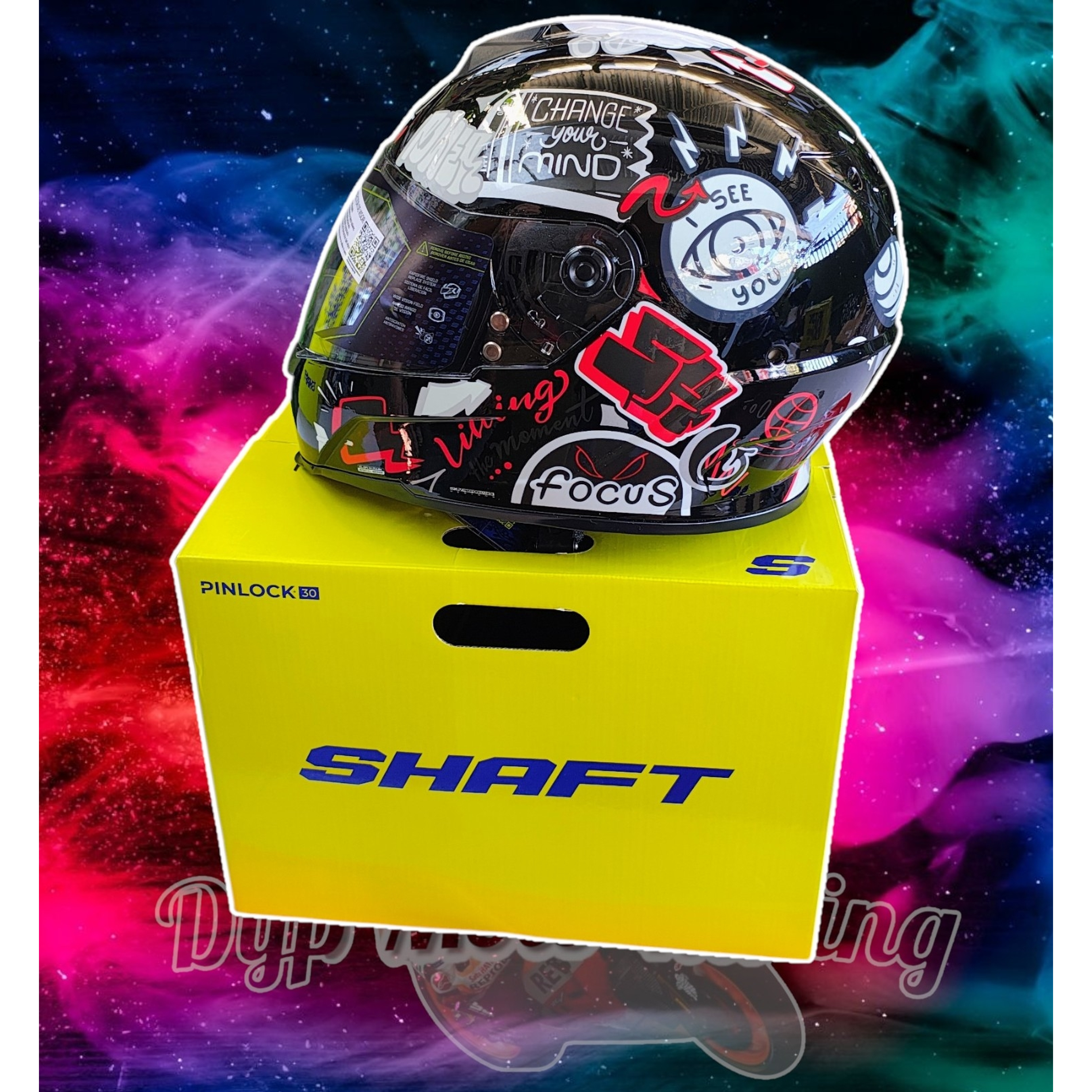 Casco Moto Shaft 502sp Beat Integral Normal Dot Acreditado Dark gray / Beat / Brillante 5