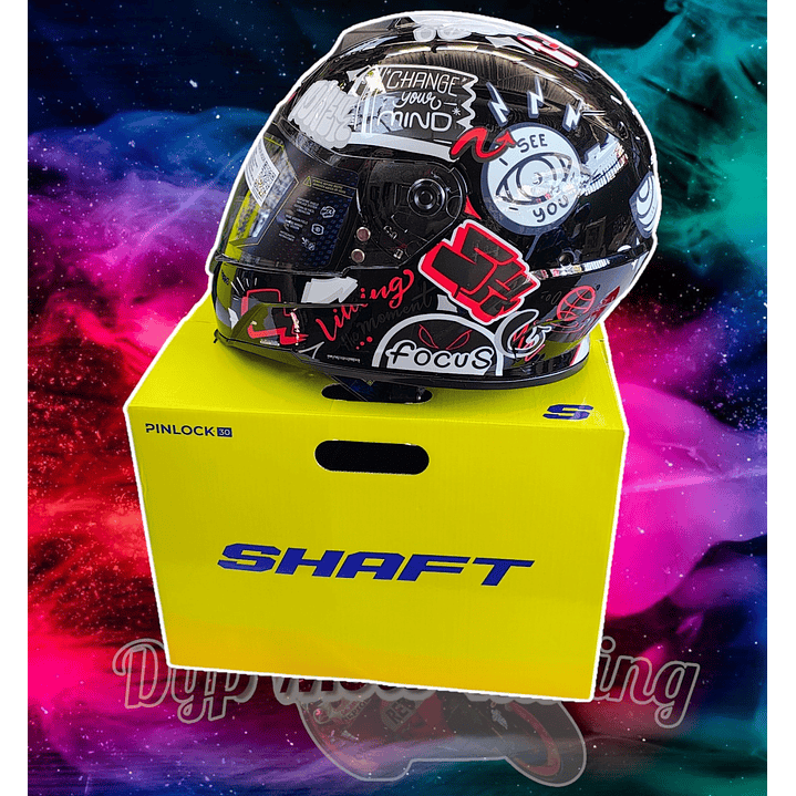 Casco Moto Shaft 502sp Beat Integral Normal Dot Acreditado Dark gray / Beat / Brillante 5