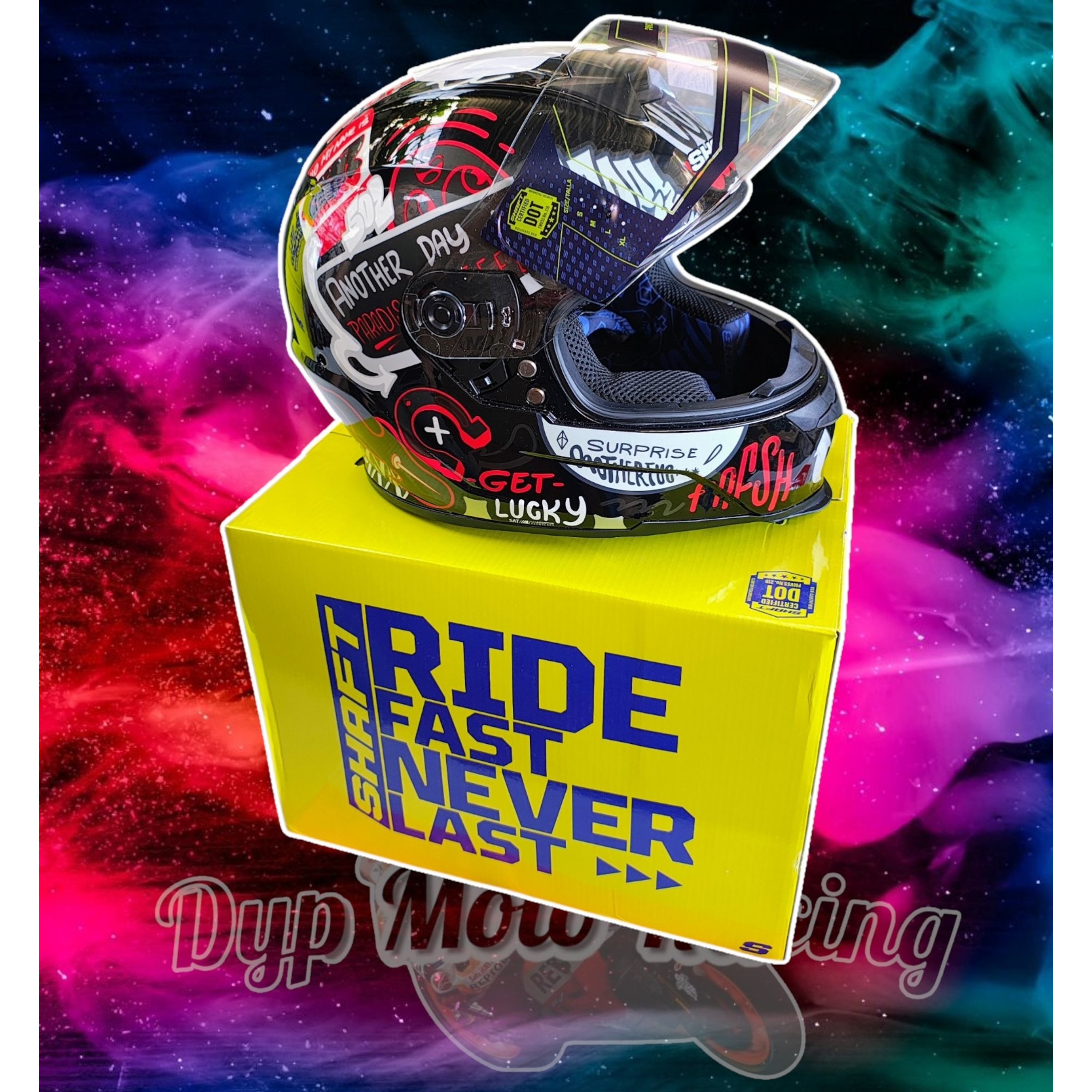 Casco Moto Shaft 502sp Beat Integral Normal Dot Acreditado Dark gray / Beat / Brillante 6