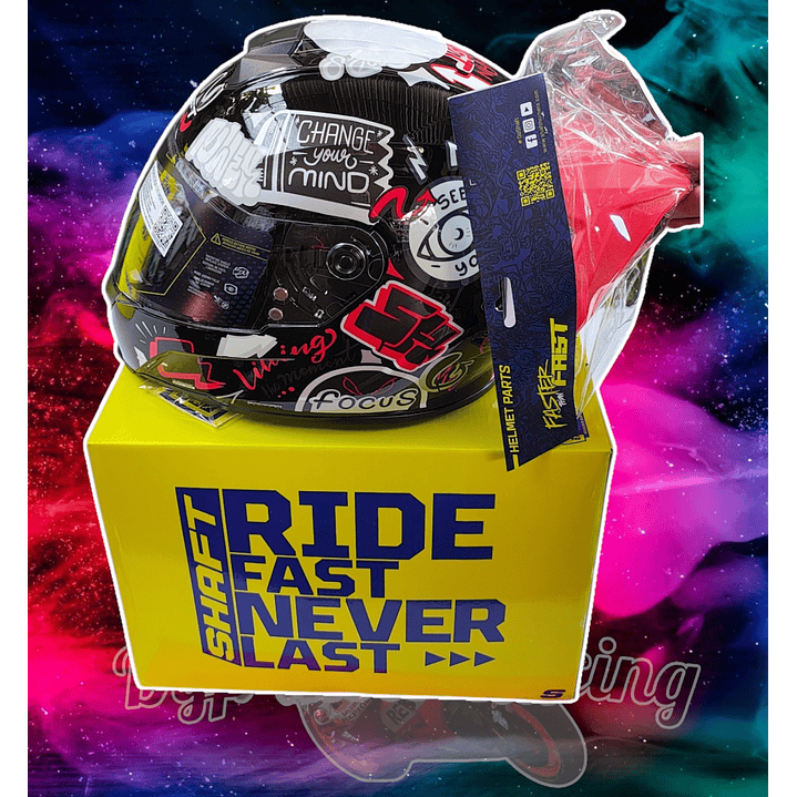 Casco Moto Shaft 502sp Beat Integral Normal Dot Acreditado Dark gray / Beat / Brillante 3