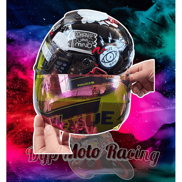 Casco Moto Shaft 502sp Beat Integral Normal Dot Acreditado Dark gray / Beat / Brillante 8