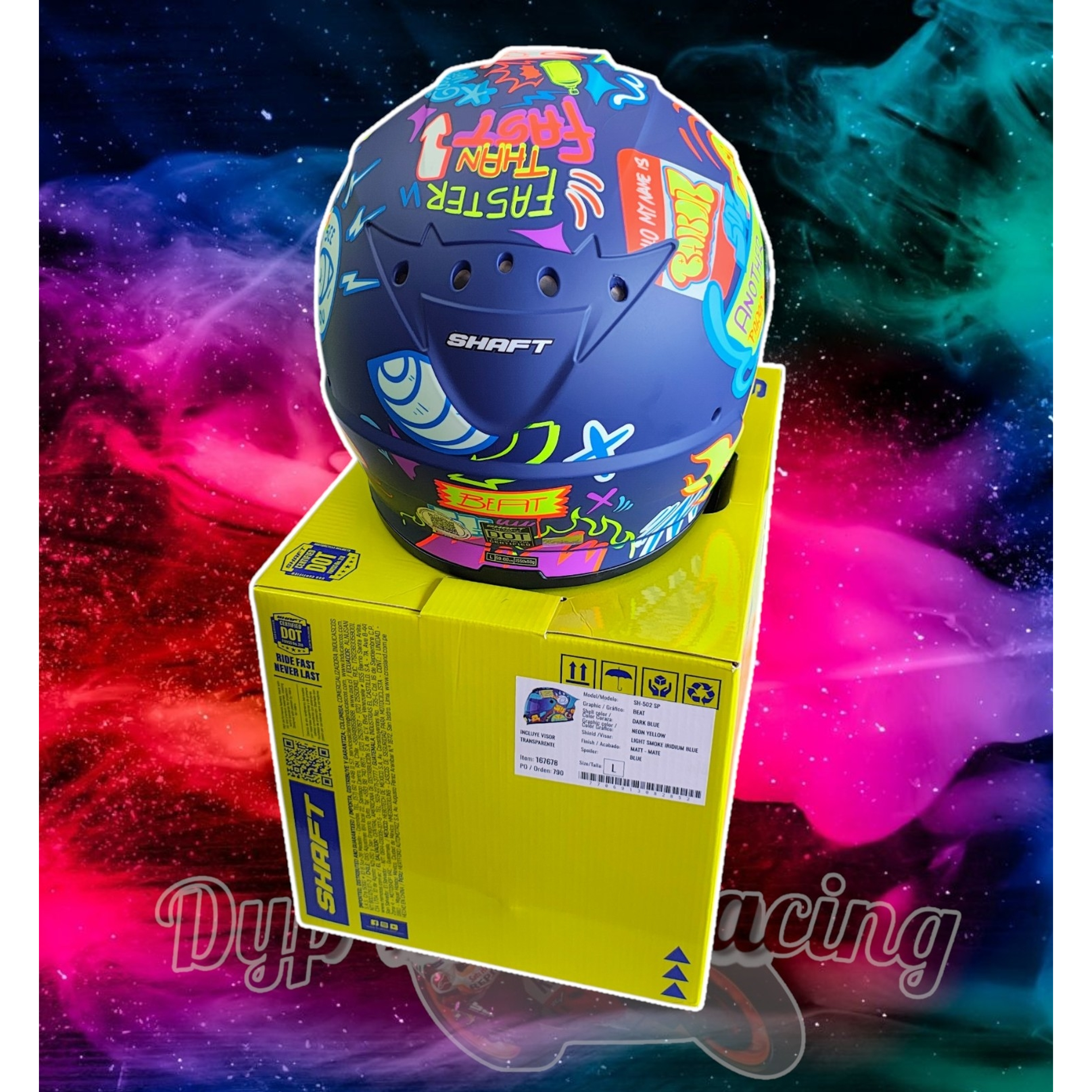 Casco Moto Shaft 502sp Beat Integral Normal Dot Acreditado Dark blue / Beat / Mate 4