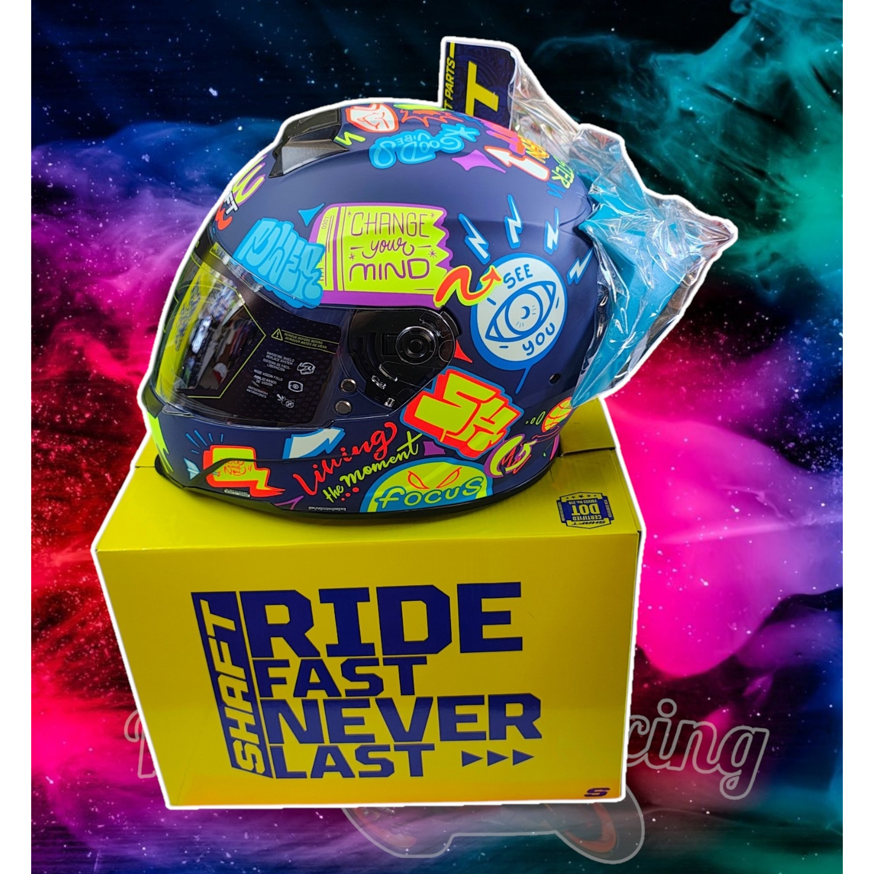 Casco Moto Shaft 502sp Beat Integral Normal Dot Acreditado Dark blue / Beat / Mate 3