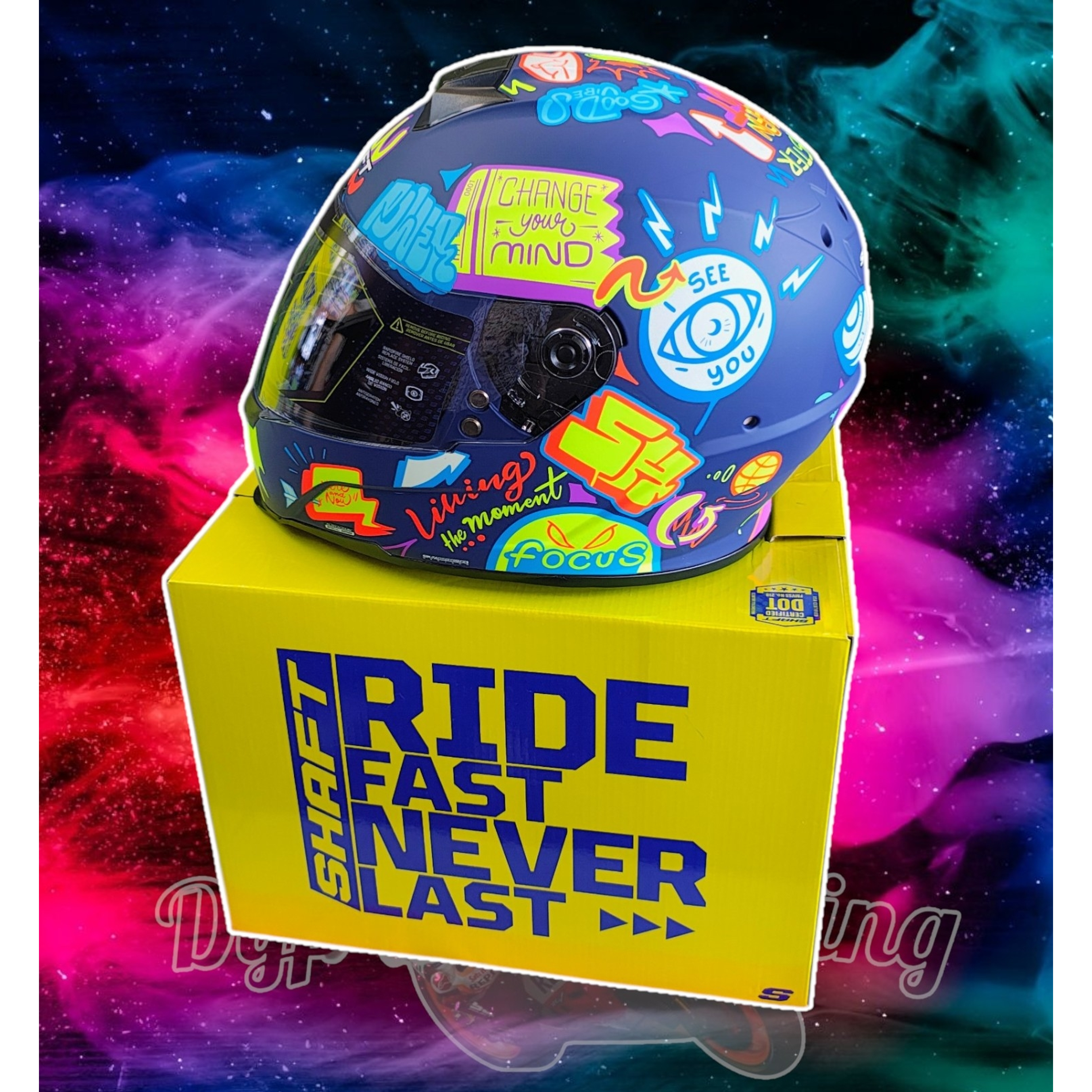 Casco Moto Shaft 502sp Beat Integral Normal Dot Acreditado Dark blue / Beat / Mate 7