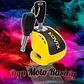Candado Disco Moto Kovix Kns6 Alarma 120db Pasador 6mm amarillo - Miniatura 1