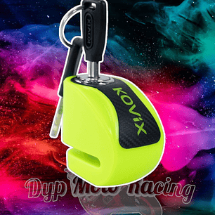 Candado Disco Moto Kovix Knn1 verde fluor Pin 6mm Aleacion Acero