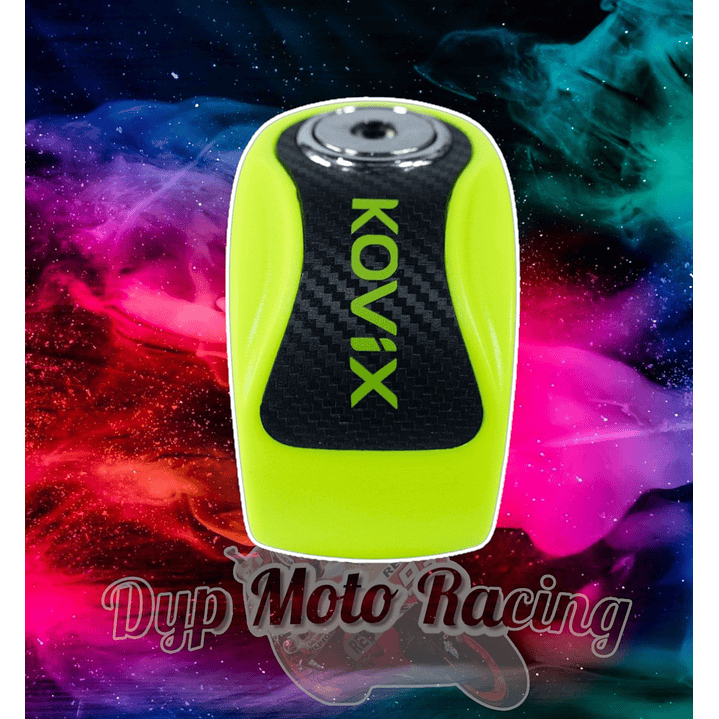 Candado Disco Moto Kovix Knn1 verde fluor Pin 6mm Aleacion Acero 4
