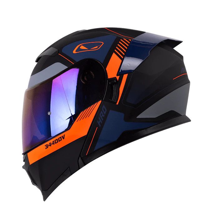 Casco Moto Hro 3440dv timer nj.n Abatible Sun Visor Certificación Dot talla M 3