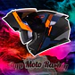 Casco Moto Hro 3440dv timer nj.n Abatible Sun Visor Certificación Dot talla M - Miniatura 1