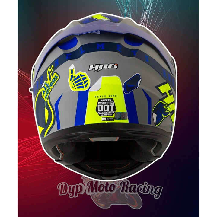 Casco Moto Hro 3440dv track spec gr am Abatible Sun Visor Certificación Dot 4